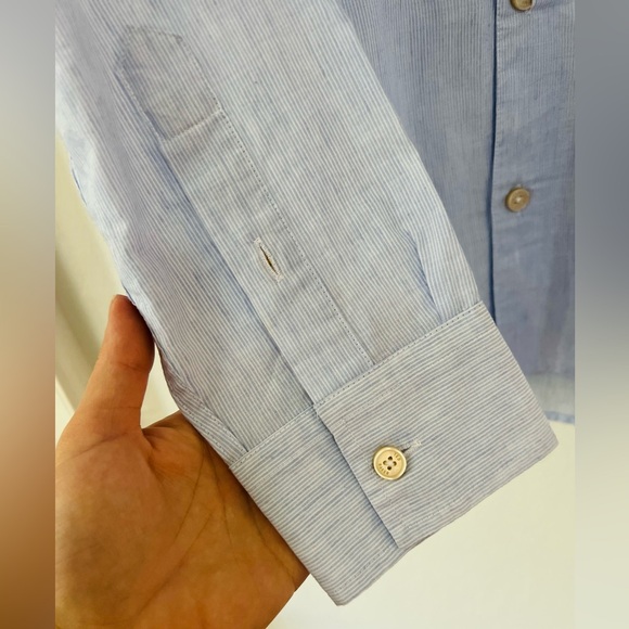 Ted Baked NWT Mens Fameus LS Stripe Shirt in Blue - Size 1 / XS - Picture 5 of 11